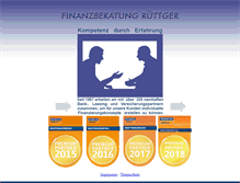 Tablet Screenshot of finanzberatung-ruettger.de